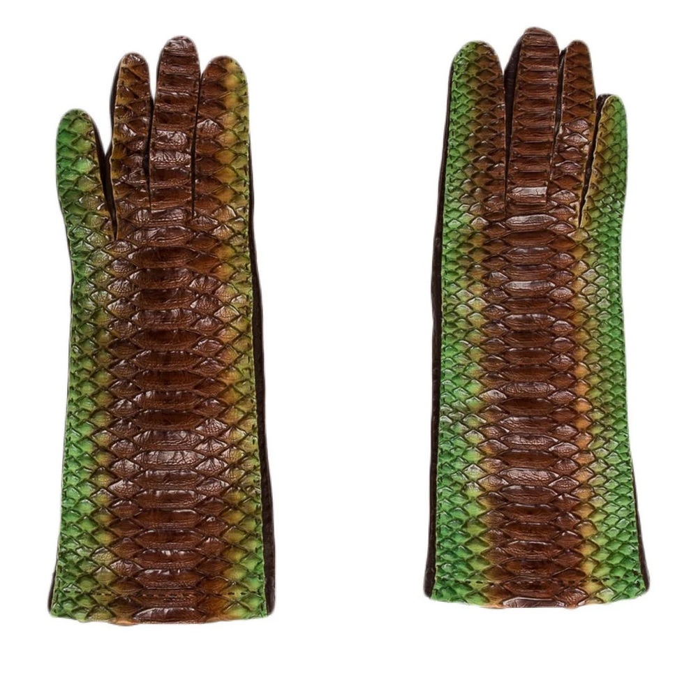 Looking for: Prada Brown & Green Python Gloves